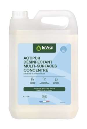 Image de ACTIPUR DÉSINFECTANT MULTI-SURFACES CONCENTRÉ-5 L- ECOCERT