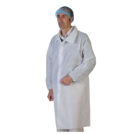 Image de BLOUSE PLP NT BLANC PRESSION POIGNETS ELAST.-TAILLE XL