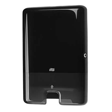 Image de DISTRIBUTEUR D'ESSUIE-MAINS FEUILLE A FEUILLE H2 TORK NOIR