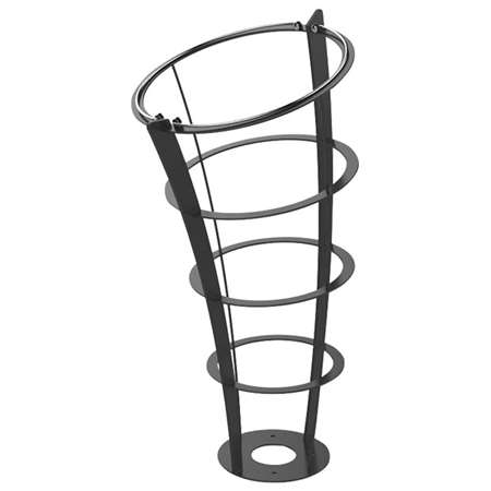 Image de CORBEILLE ELICE VIGIPIRATE SUR PIED  110L GRIS MANGANESE