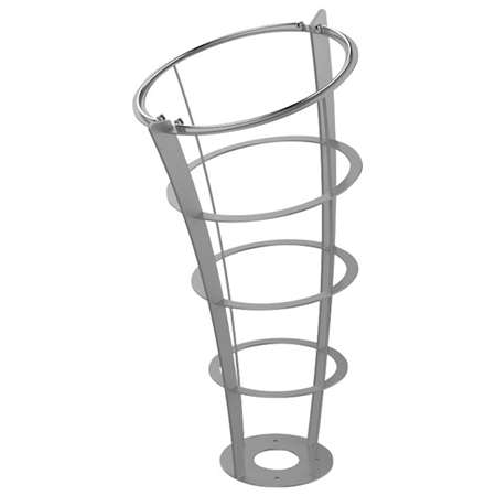 Image de CORBEILLE ELICE VIGIPIRATE SUR PIED  110L GRIS METAL