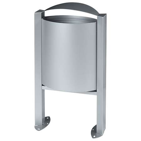 Image de ARKEA CORBEILLE SUR PIED 40L GRIS  METAL
