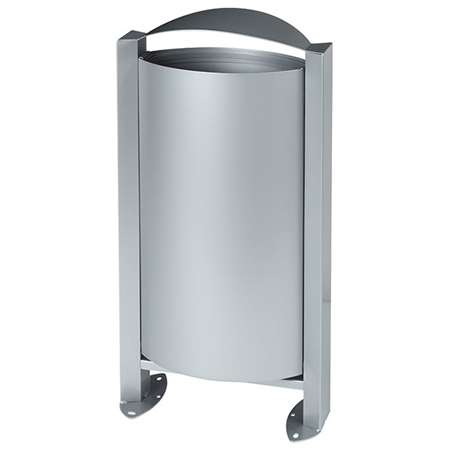 Image de ARKEA CORBEILLE SUR PIED 60L GRIS METAL