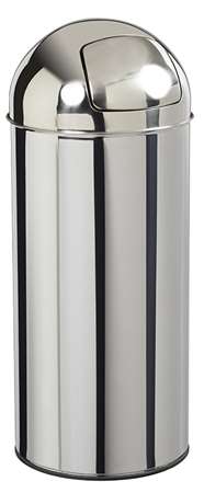 Image de POUBELLE PUSH AVEC COUVERCLE A TRAPPE 45L INOX