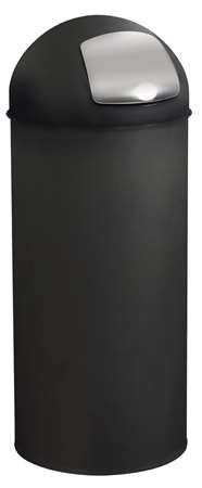 Image de POUBELLE PUSH AVEC COUVERCLE A TRAPPE 45L GRIS MANGANESE