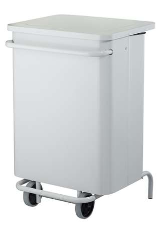 Image de COLLECROULE CARENE POUBELLE MOBILE A PEDALE 70L BLANC