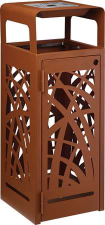 Image de CYBEL CORBEILLE 110 L AVEC CENDRIER CORTEN