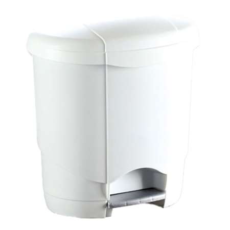 Image de POUBELLE PEDALEPLASTIQUE BLANC LOLLY 18L