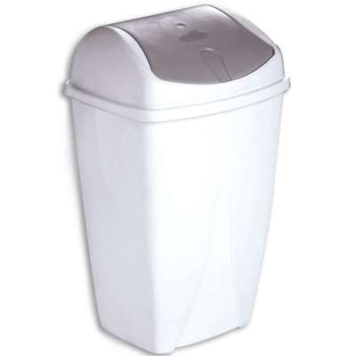 Image de POUBELLE COUV BASC PLAST BLC 10L