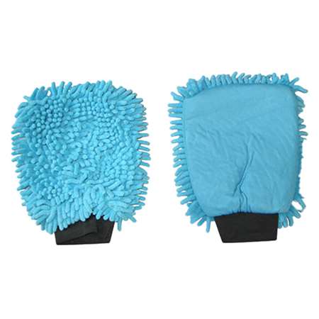 Image de GANT DE LAVAGE MICRO-FIBRE 'RASTA' BLEU