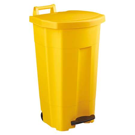 Image de POUBELLE MOBILE A PEDALE 90 L-BOGGY JAUNE