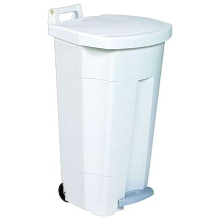 Image de POUBELLE MOBILE A PEDALE 90L BOOGY BLANC
